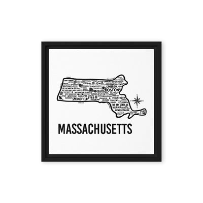 Massachusetts Framed Canvas Print - Albion Mercantile Co.