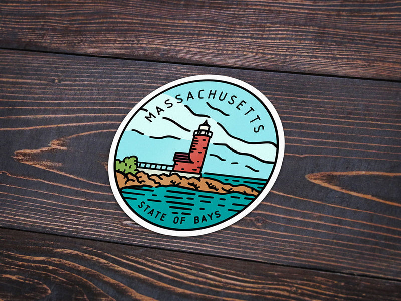 Massachusetts Sticker - Albion Mercantile Co.