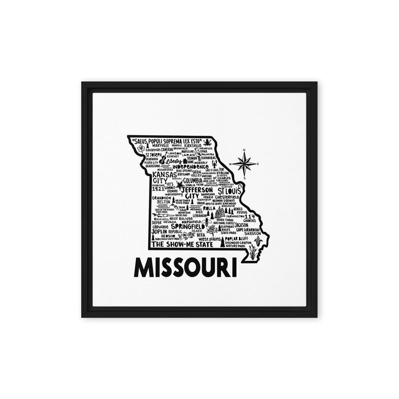 Missouri Framed Canvas Print - Albion Mercantile Co.