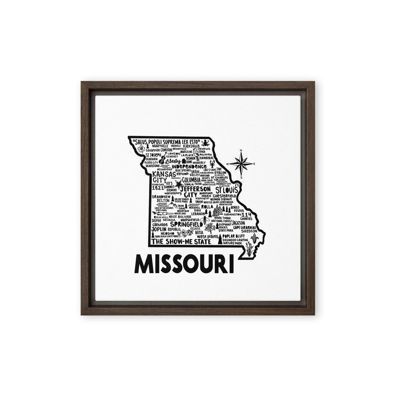 Missouri Framed Canvas Print - Albion Mercantile Co.