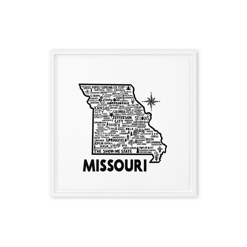 Missouri Framed Canvas Print - Albion Mercantile Co.