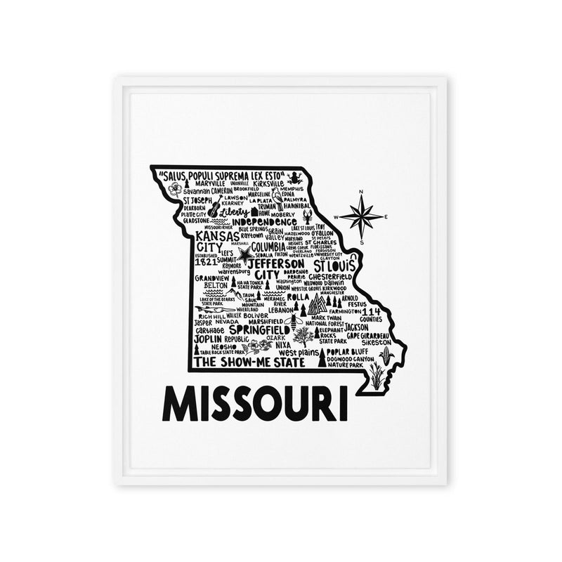 Missouri Framed Canvas Print - Albion Mercantile Co.