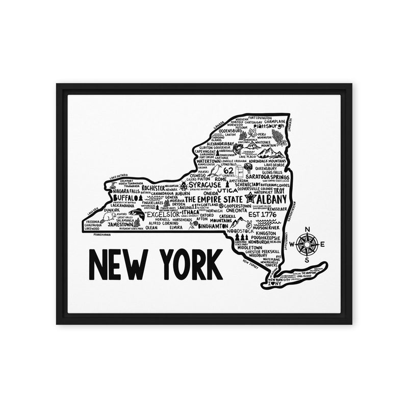 New York Framed Canvas Print - Albion Mercantile Co.