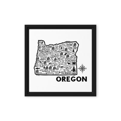 Oregon Framed Canvas Print - Albion Mercantile Co.