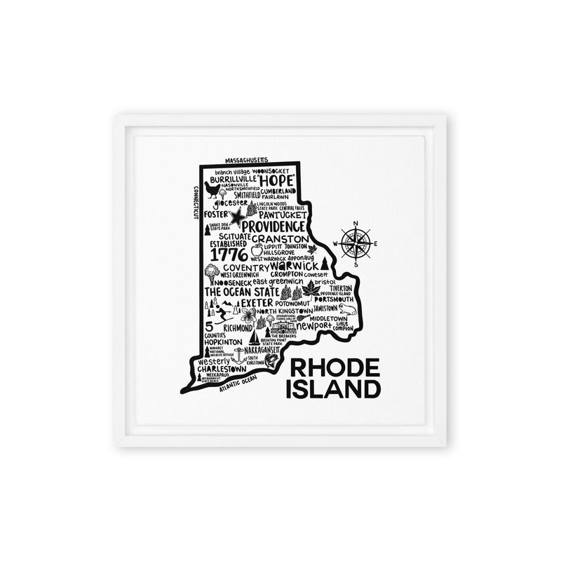 Rhode Island Framed Canvas Print - Albion Mercantile Co.