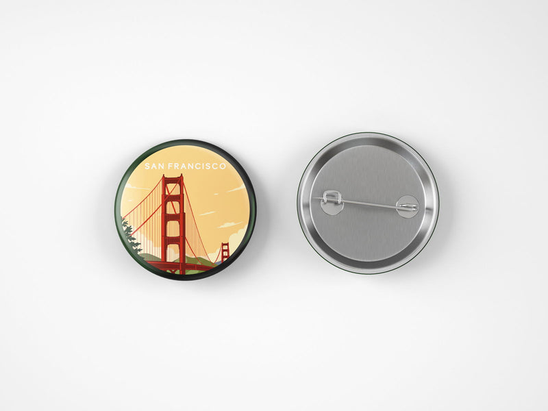 San Francisco Button Pin - Albion Mercantile Co.