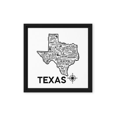 Texas Framed Canvas Print - Albion Mercantile Co.