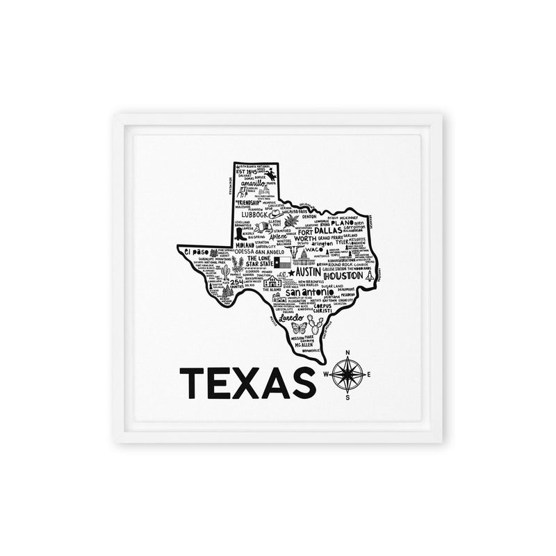 Texas Framed Canvas Print - Albion Mercantile Co.