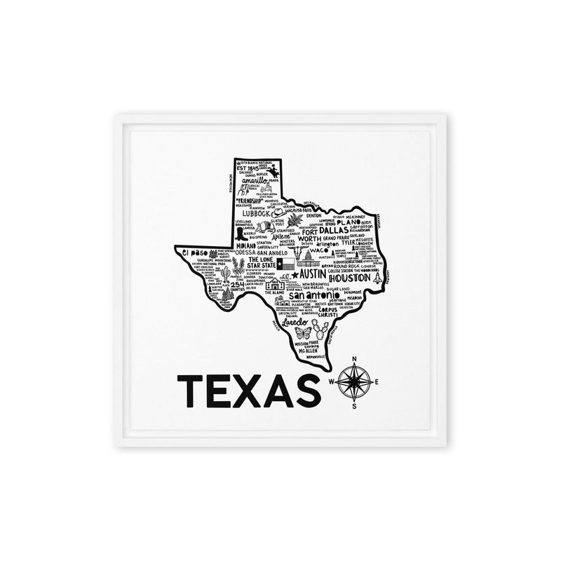 Texas Framed Canvas Print - Albion Mercantile Co.