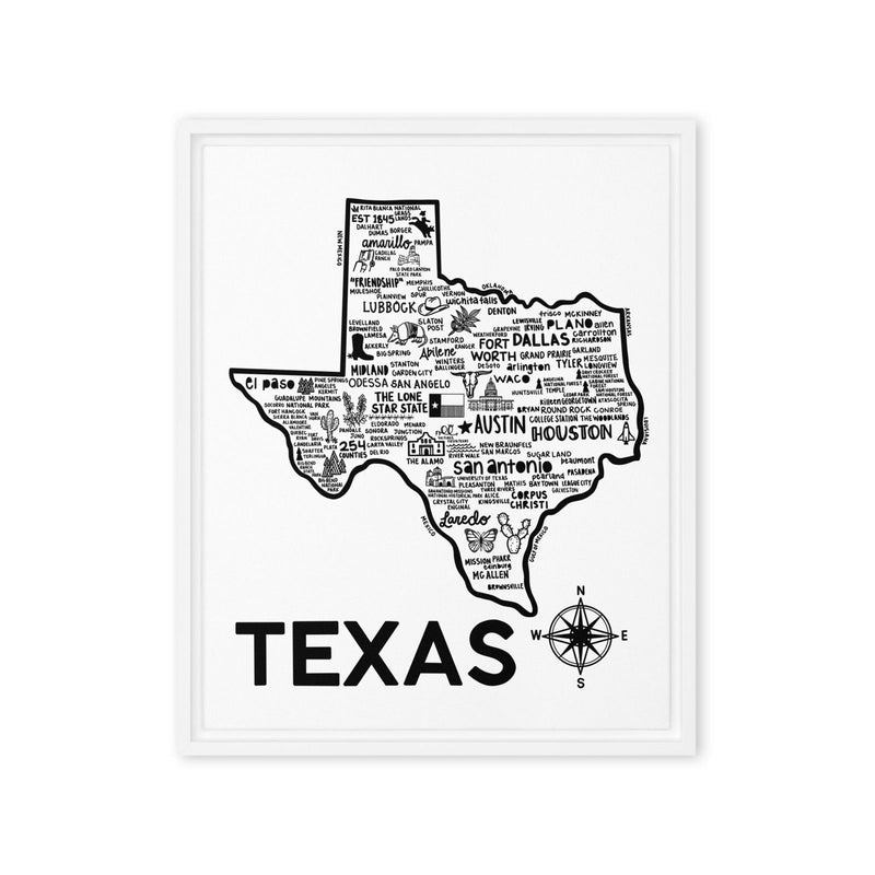 Texas Framed Canvas Print - Albion Mercantile Co.