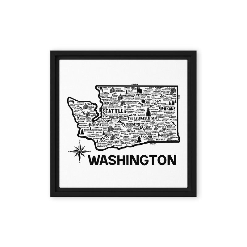 Washington Framed Canvas Print - Albion Mercantile Co.