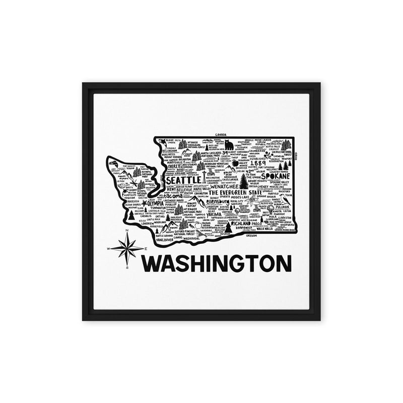 Washington Framed Canvas Print - Albion Mercantile Co.