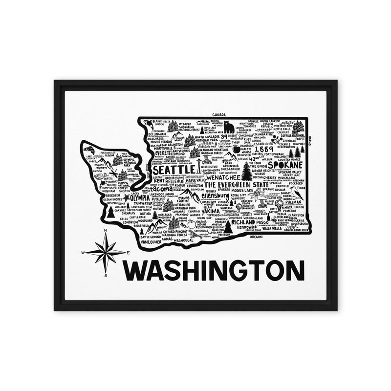 Washington Framed Canvas Print - Albion Mercantile Co.