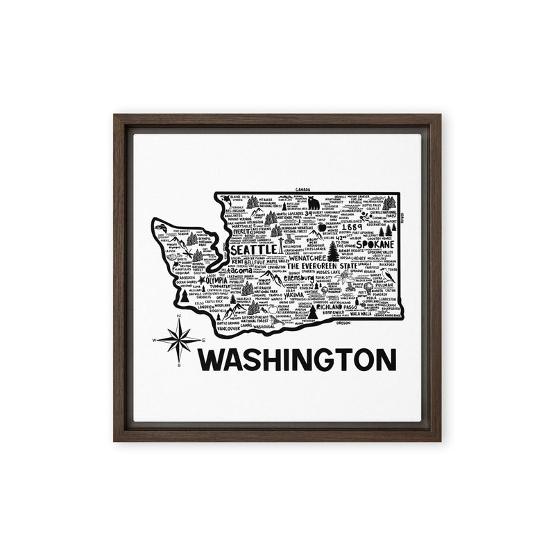 Washington Framed Canvas Print - Albion Mercantile Co.