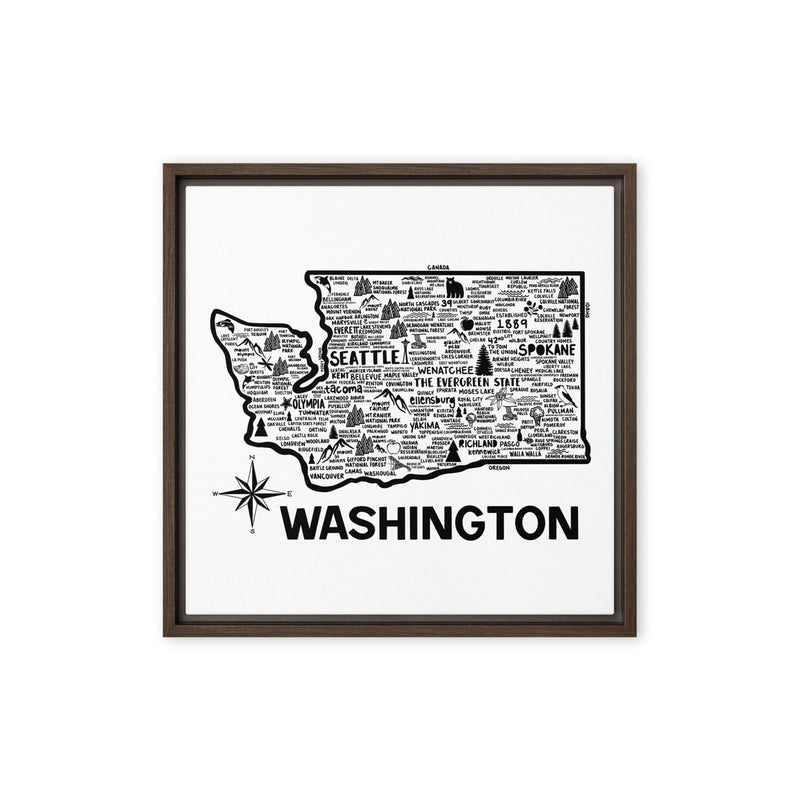 Washington Framed Canvas Print - Albion Mercantile Co.