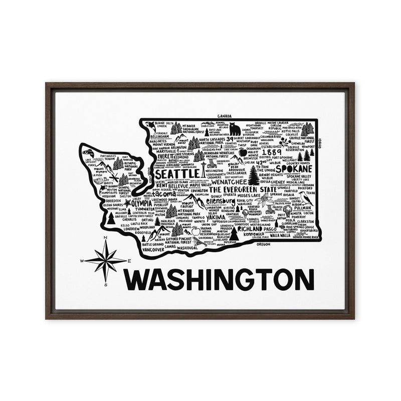 Washington Framed Canvas Print - Albion Mercantile Co.