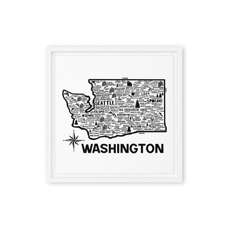 Washington Framed Canvas Print - Albion Mercantile Co.