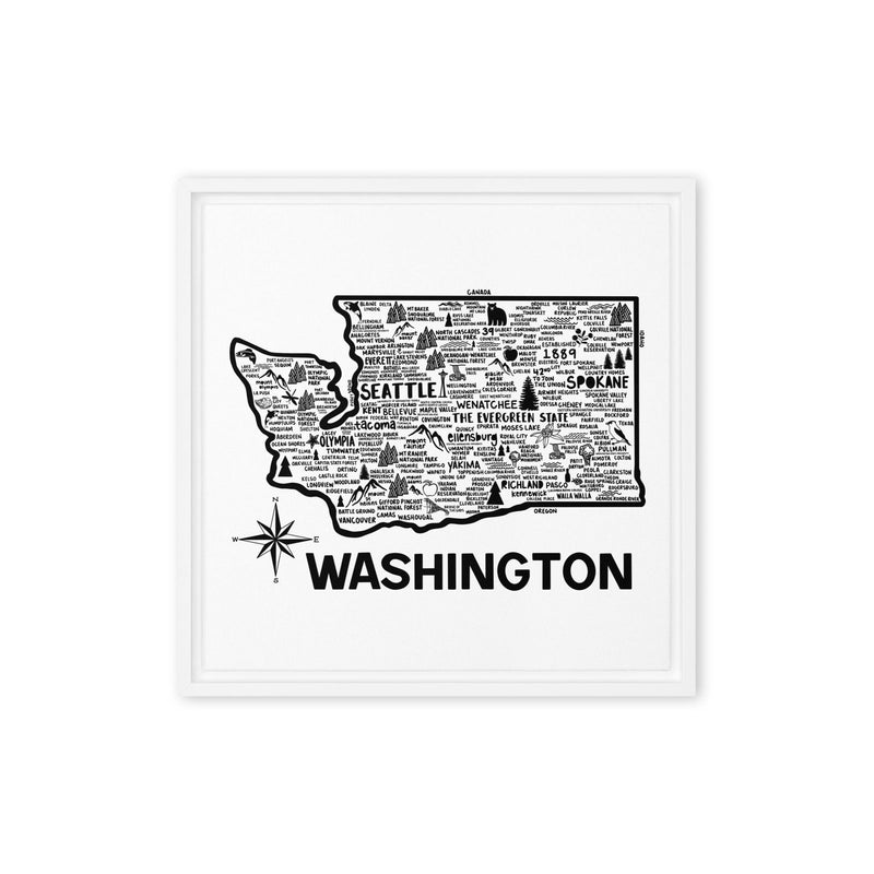 Washington Framed Canvas Print - Albion Mercantile Co.