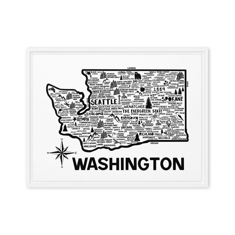 Washington Framed Canvas Print - Albion Mercantile Co.