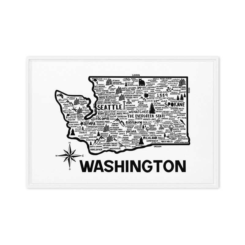 Washington Framed Canvas Print - Albion Mercantile Co.