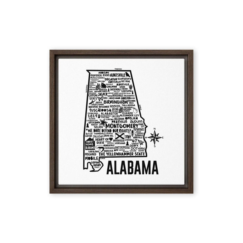 Alabama Framed Canvas Print