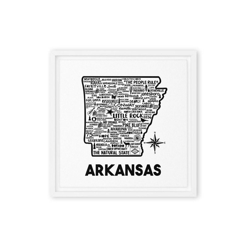 Arkansas Framed Canvas Print