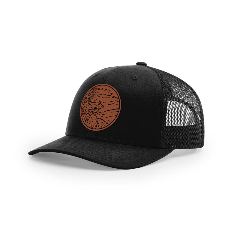 Arkansas Hat | Leather Patch Hat | Trucker Hat