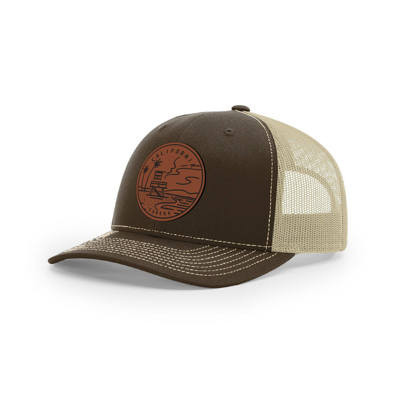 California Hat | Leather Patch Hat | Trucker Hat