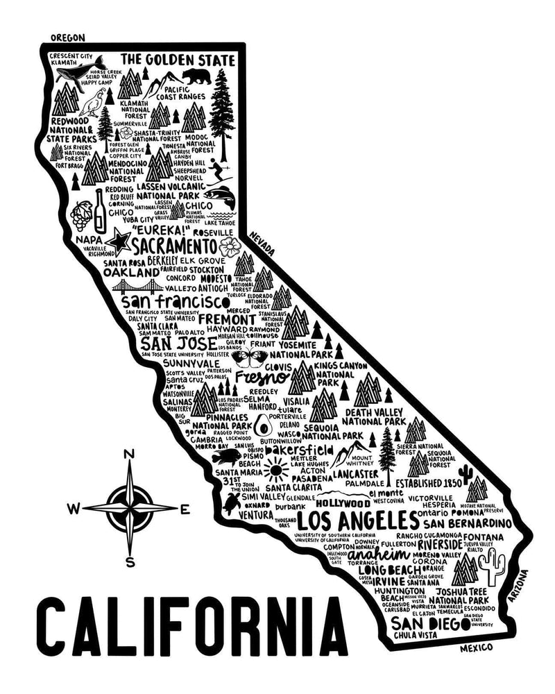 California Map Print | Katie Ford