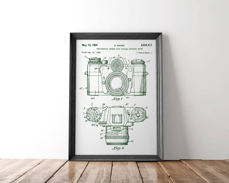 Camera Patent Poster | 1962 | Patent Print № 3,034,411