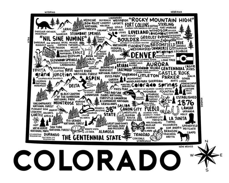 Colorado Map Print | Katie Ford