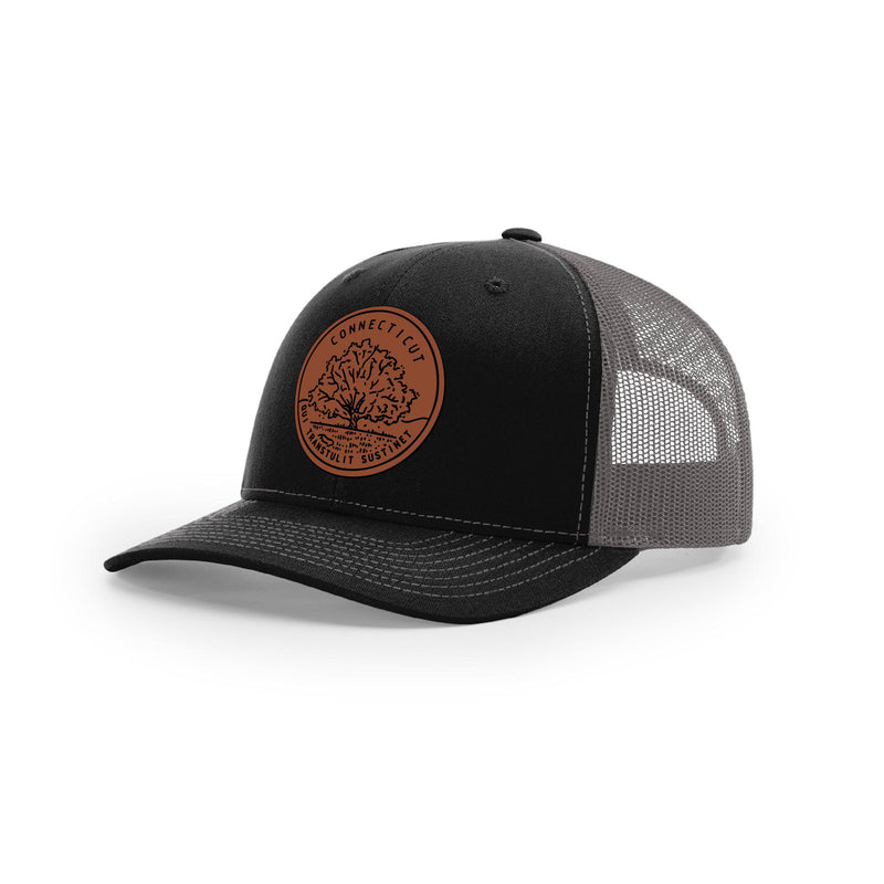 Connecticut Hat | Leather Patch Hat | Trucker Hat