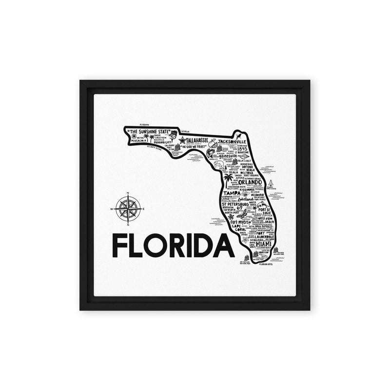 Florida Framed Canvas Print