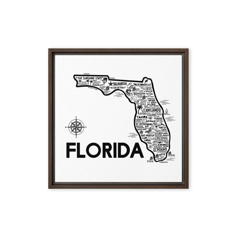 Florida Framed Canvas Print