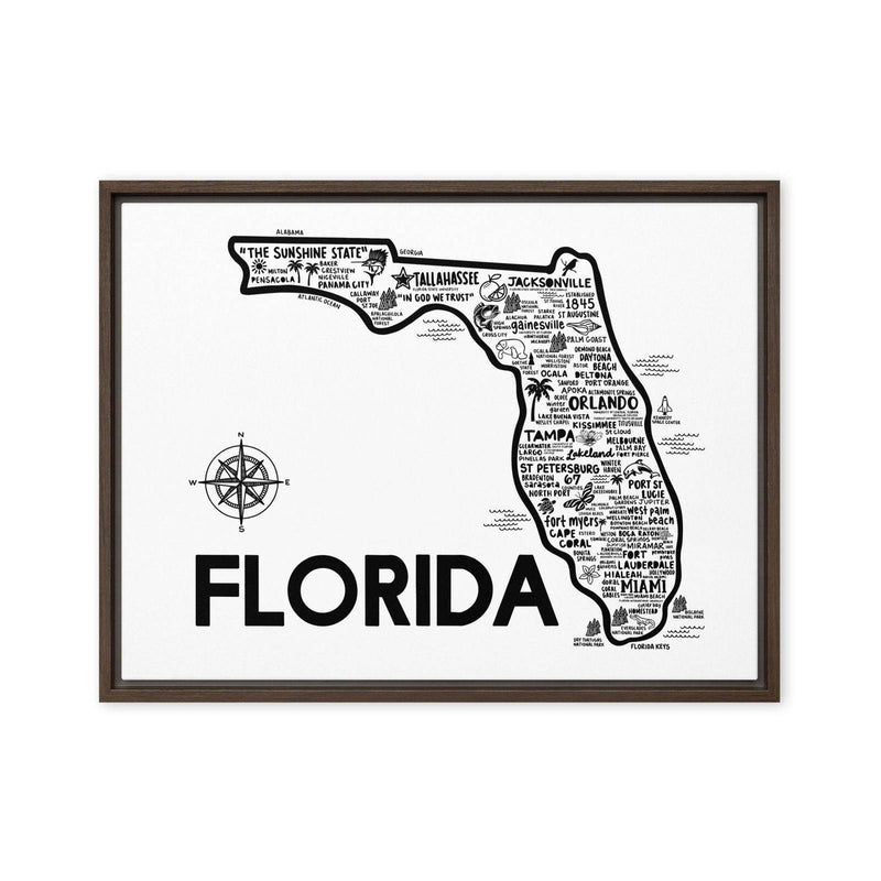 Florida Framed Canvas Print