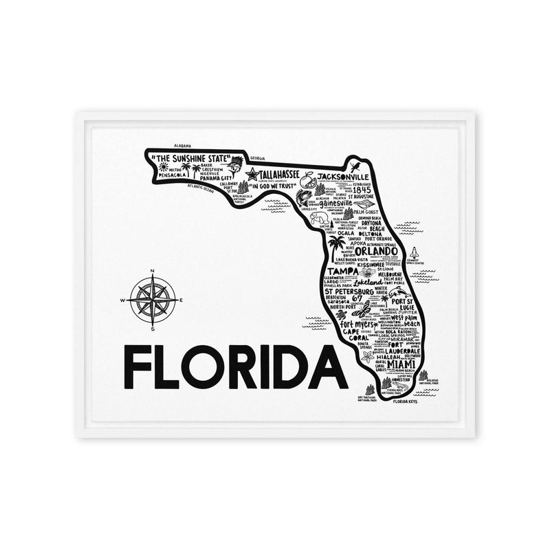 Florida Framed Canvas Print