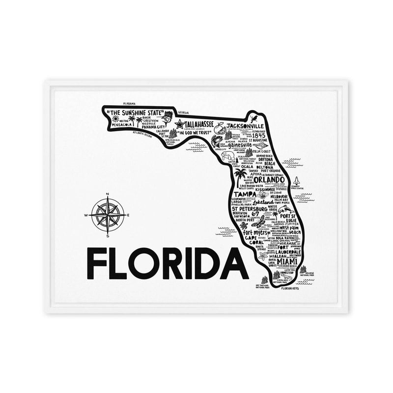 Florida Framed Canvas Print