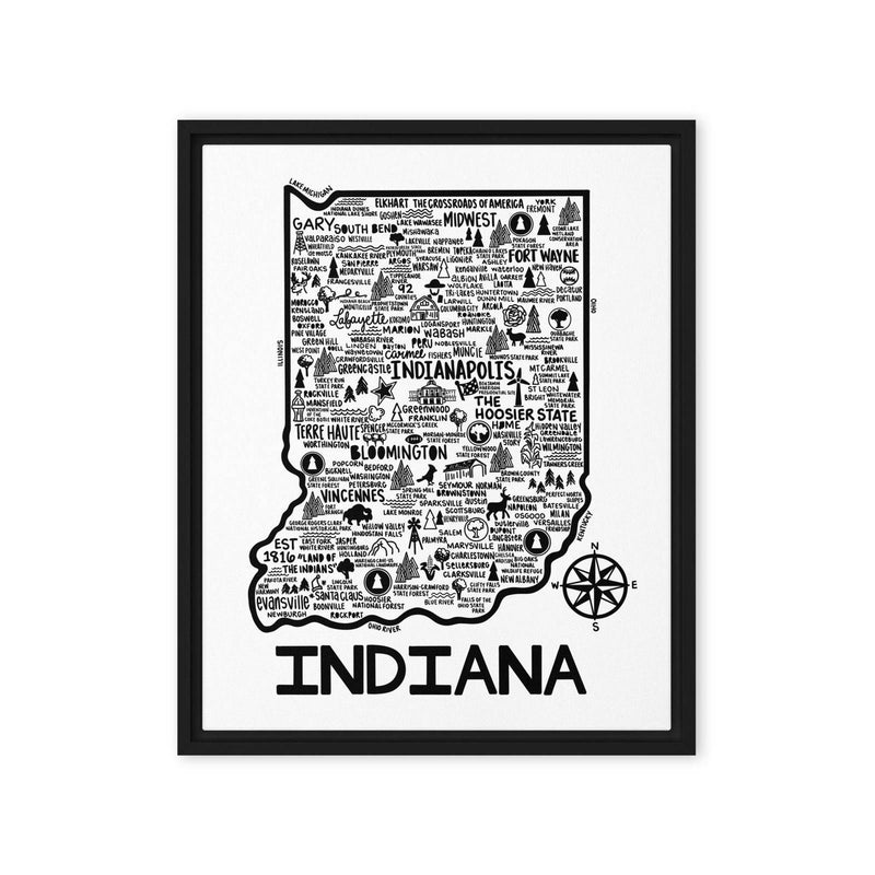 Indiana Framed Canvas Print