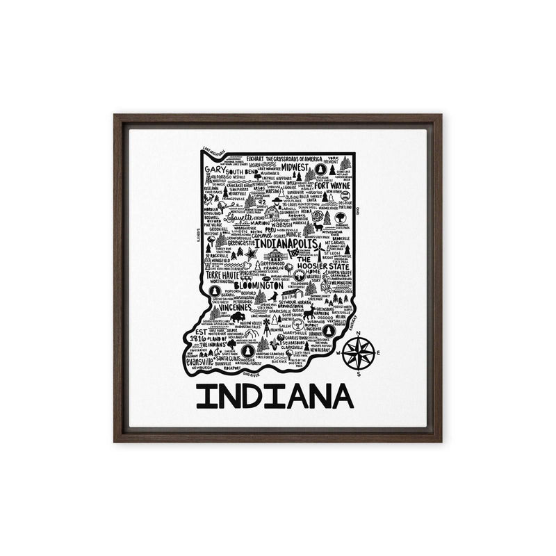 Indiana Framed Canvas Print