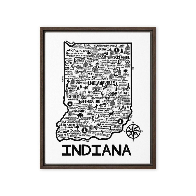 Indiana Framed Canvas Print