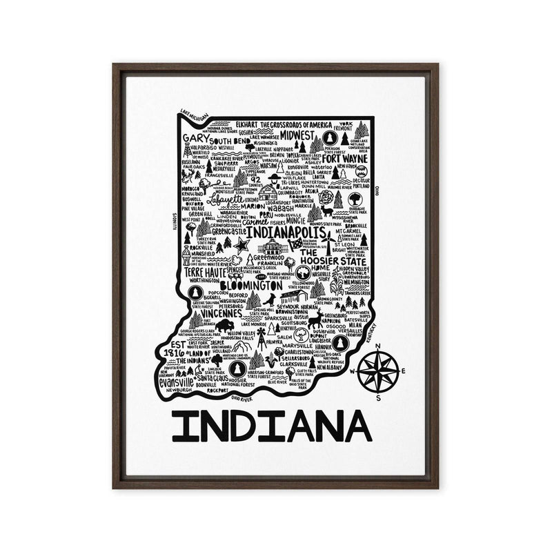 Indiana Framed Canvas Print