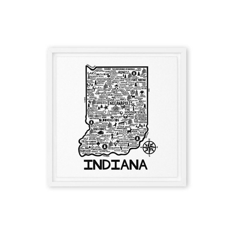 Indiana Framed Canvas Print