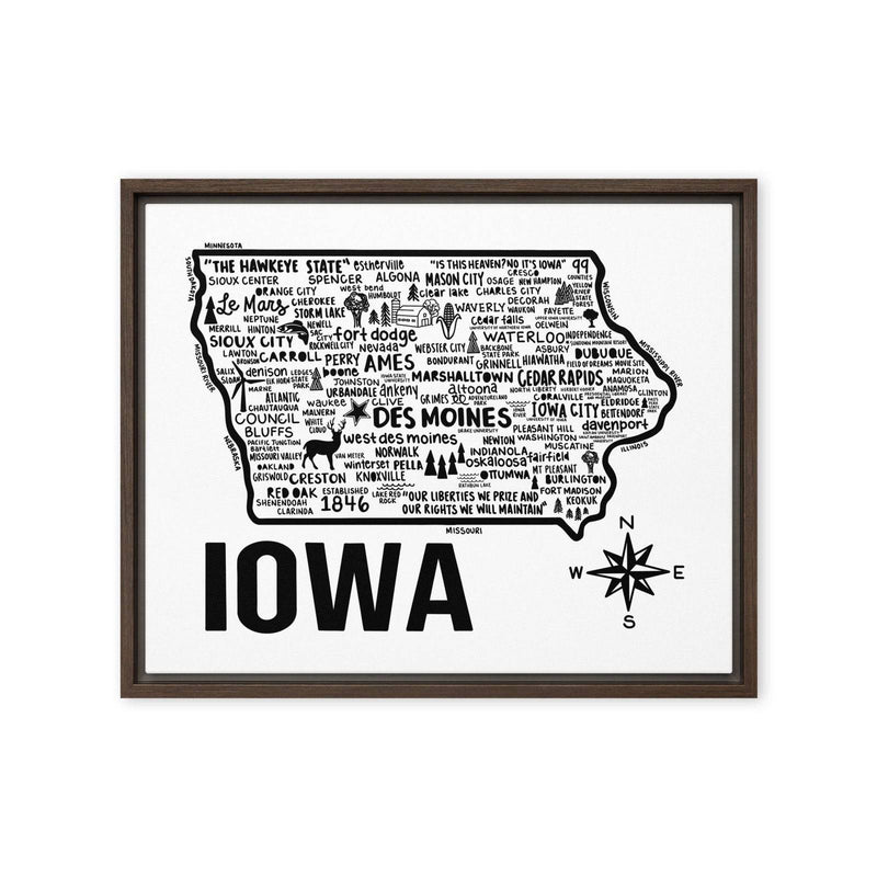 Iowa Framed Canvas Print