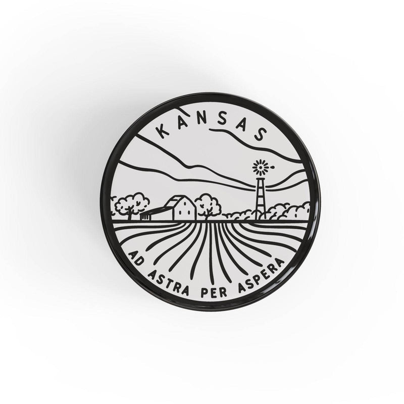 Kansas Button Pin