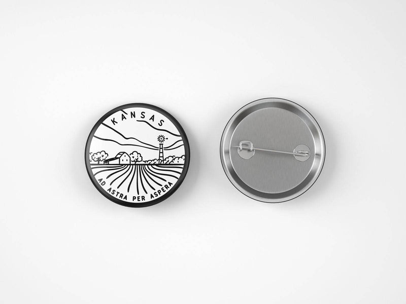 Kansas Button Pin