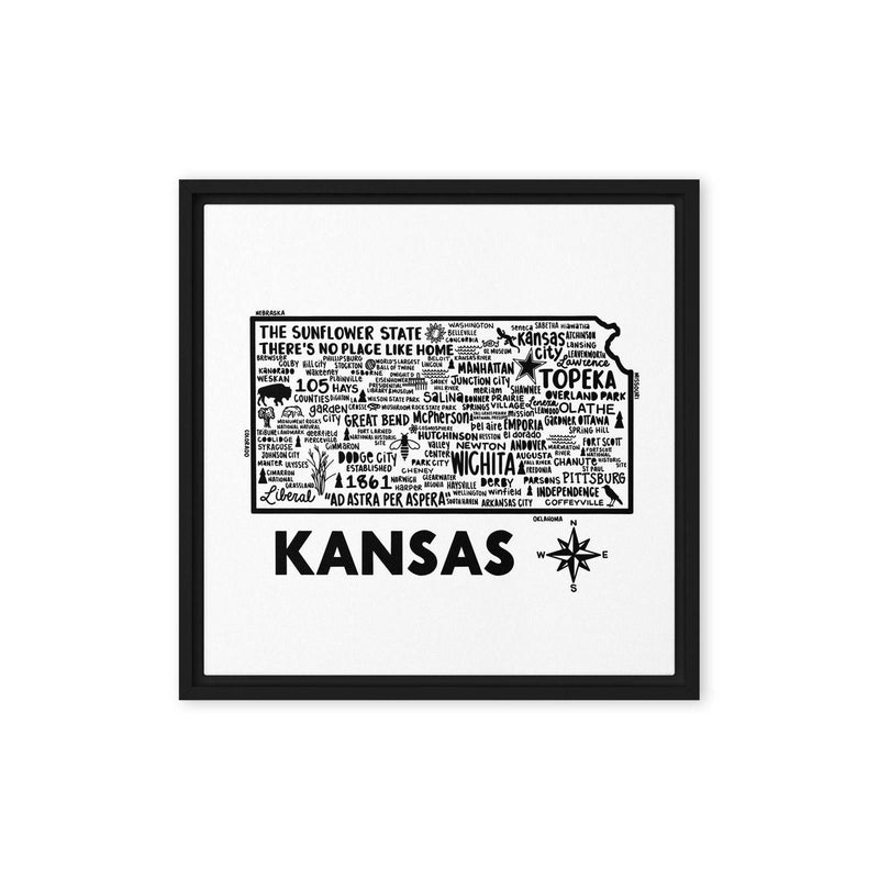 Kansas Framed Canvas Print