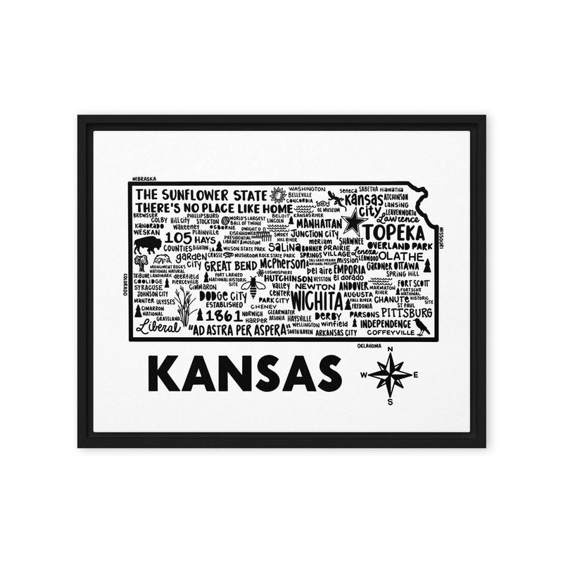 Kansas Framed Canvas Print