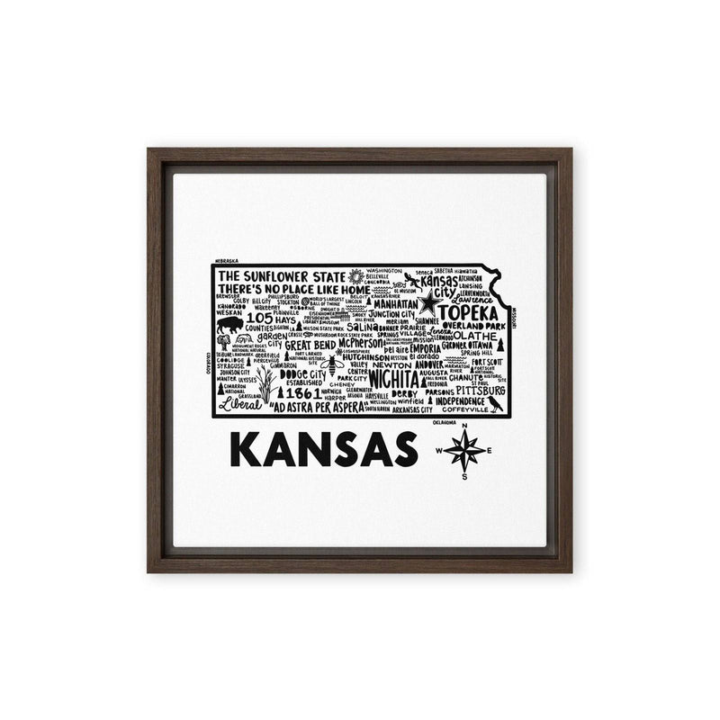 Kansas Framed Canvas Print