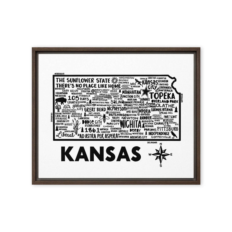 Kansas Framed Canvas Print