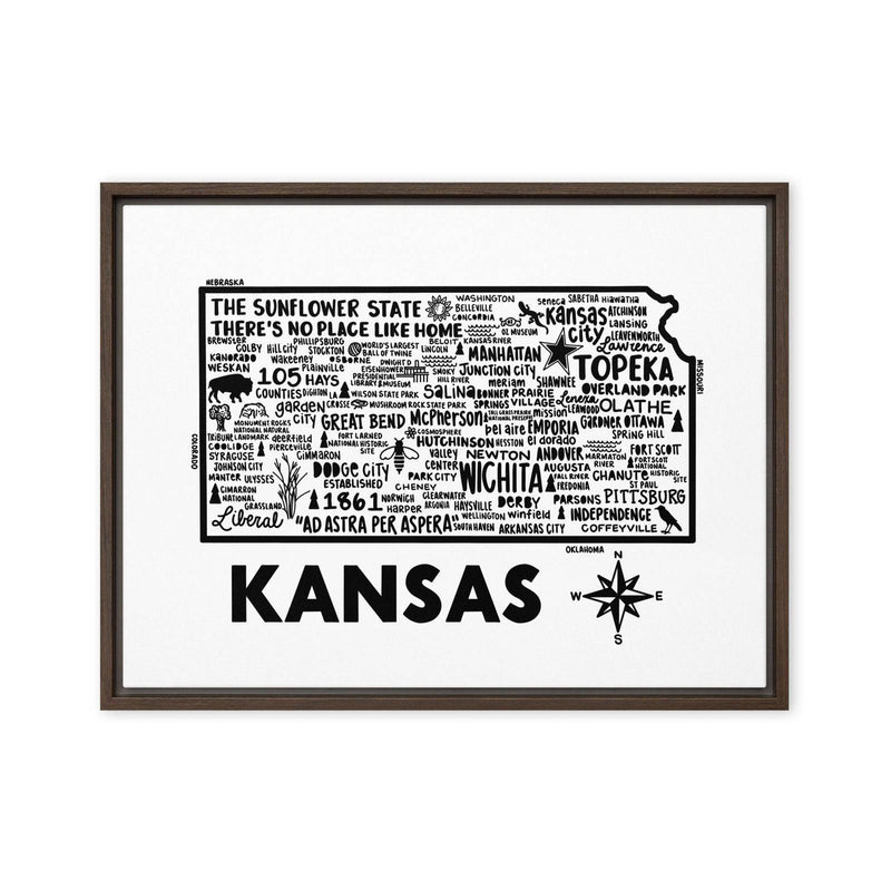 Kansas Framed Canvas Print